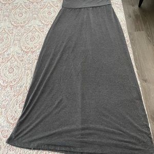 long gray skirt